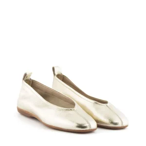Bailarina basic piel metalizada platino | WONDERS Clearance