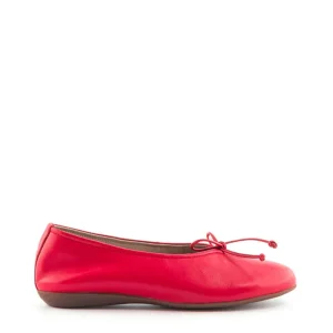 Bailarina cordón piel rojo | WONDERS Discount