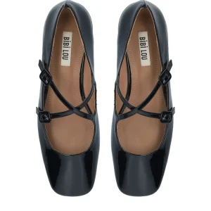 Bailarina cruzada piel charol negro | BIBI LOU Clearance