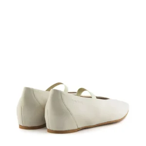 Bailarina cuña piel blanco | WONDERS Discount