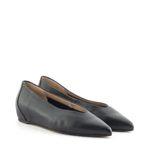 Bailarina cuña piel negro | WONDERS Best