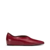 Bailarina cuña piel rojo | WONDERS Discount