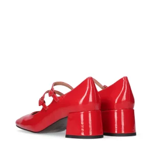 Bailarina Mery Jane piel charol rojo | BIBI LOU Discount