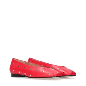 Bailarina plana tachas rojo | MIUXA Sale