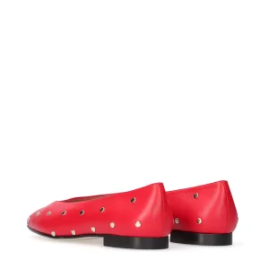Bailarina plana tachas rojo | MIUXA Sale