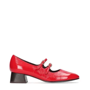 Bailarina retro piel efecto charol rojo | JONI Hot