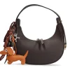 Bolso baguette multi charm piel marrón | MADE IN ITALY Clearance