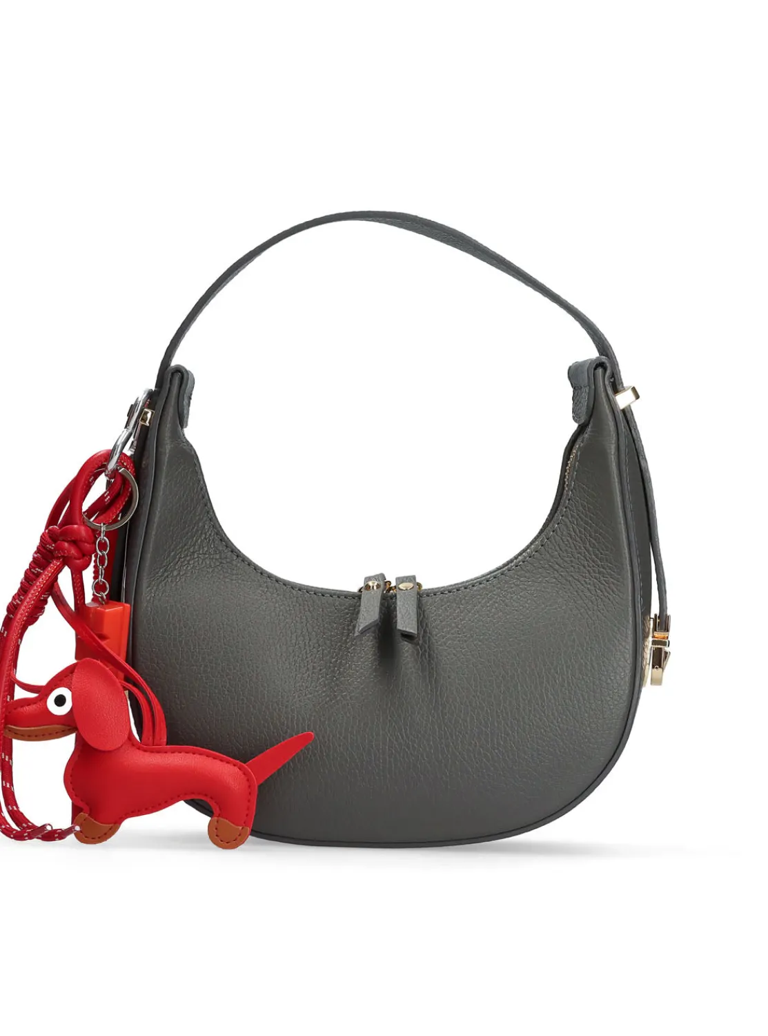 bolso_baguette_multi_char_0-3.webp Bolso baguette multi charm piel gris | MADE IN ITALY Hot