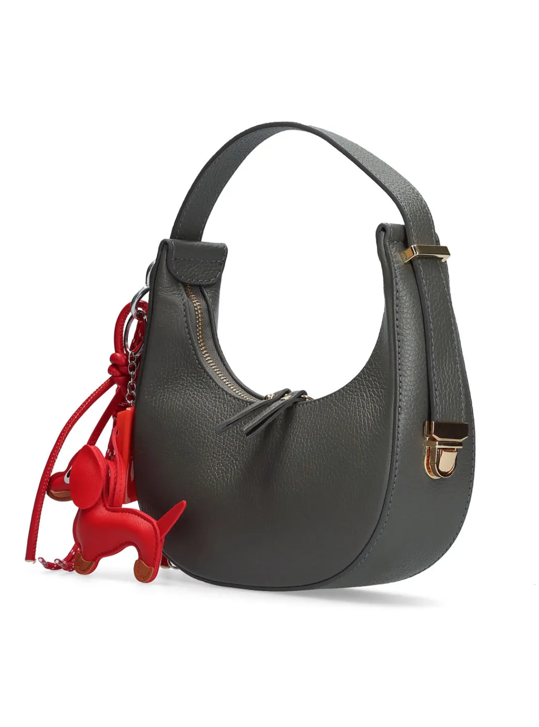 bolso_baguette_multi_char_1-3.webp Bolso baguette multi charm piel gris | MADE IN ITALY Hot