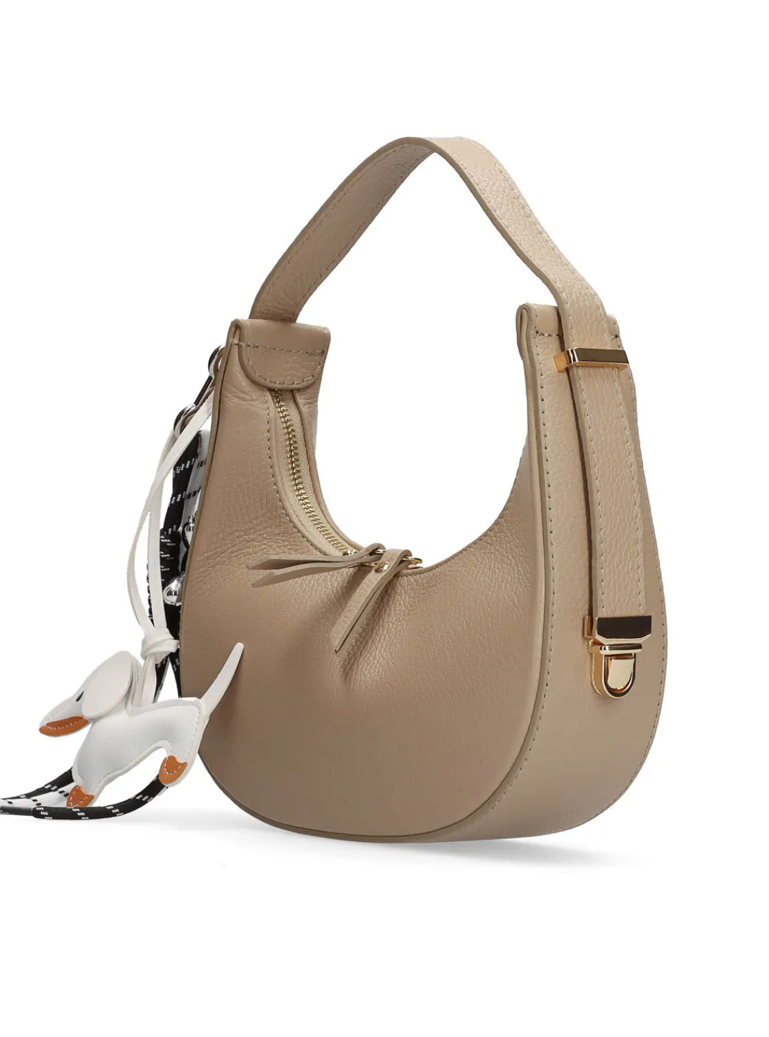 bolso_baguette_multi_char_1-6.webp Bolso baguette multi charm piel taupe | MADE IN ITALY Outlet