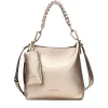Bolso tote maxi piel metalizada cava | HISPANITAS Online