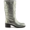 Bota adorno tachuelas piel metalizada plata | BRUNO PREMI Hot