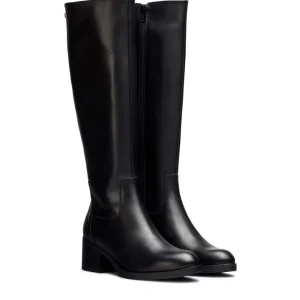 Bota alta basic piel negro | WONDERS Hot