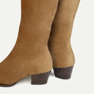 Bota alta básic tejido elástico cuero | MISS ELASTIC Online