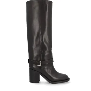 Bota alta piel negro | ALPE Sale