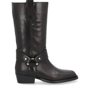 Bota anilla piel negro | ALPE Fashion