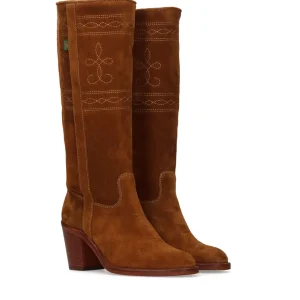 Bota campera tacón ante capuccino | DAKOTA BOOTS New