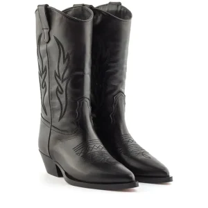 Bota cowboy 3/4 piel negro | ALPE Clearance