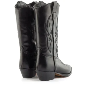 Bota cowboy 3/4 piel negro | ALPE Clearance