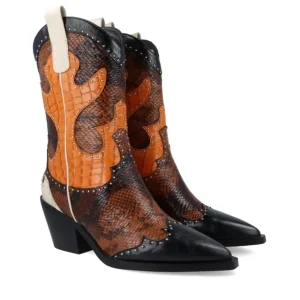Bota cowboy combinada cuero | NOA HARMON Clearance