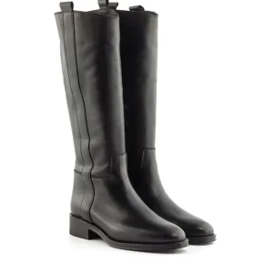 Bota plana piel negro | ALPE Clearance
