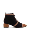 Botín cordones combi ante negro | DANSI Discount
