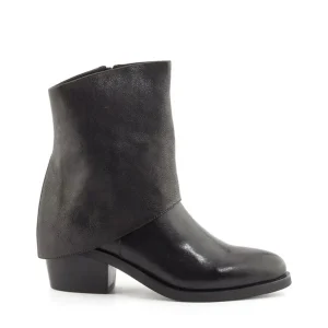 Botín solapa piel negro | BRUNO PREMI Sale