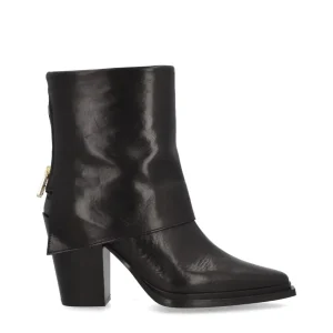 Botín solapa piel negro | ALPE Discount