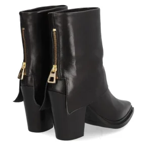 Botín solapa piel negro | ALPE Discount