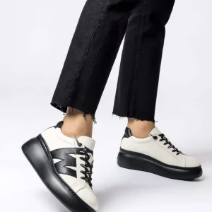 Deportivo maxi piel blanco | WONDERS Online