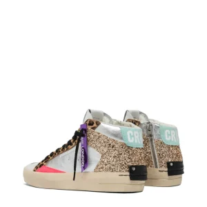 Deportivo SK8 DELUXE MID glitter oro | CRIME LONDON Best