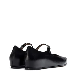 Merceditas cuña piel negro | WONDERS Clearance