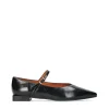 Merceditas piel charol negro | ANGEL ALARCON Fashion