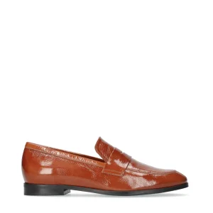 Mocasín basic piel charol cuero | ANGEL ALARCON Sale