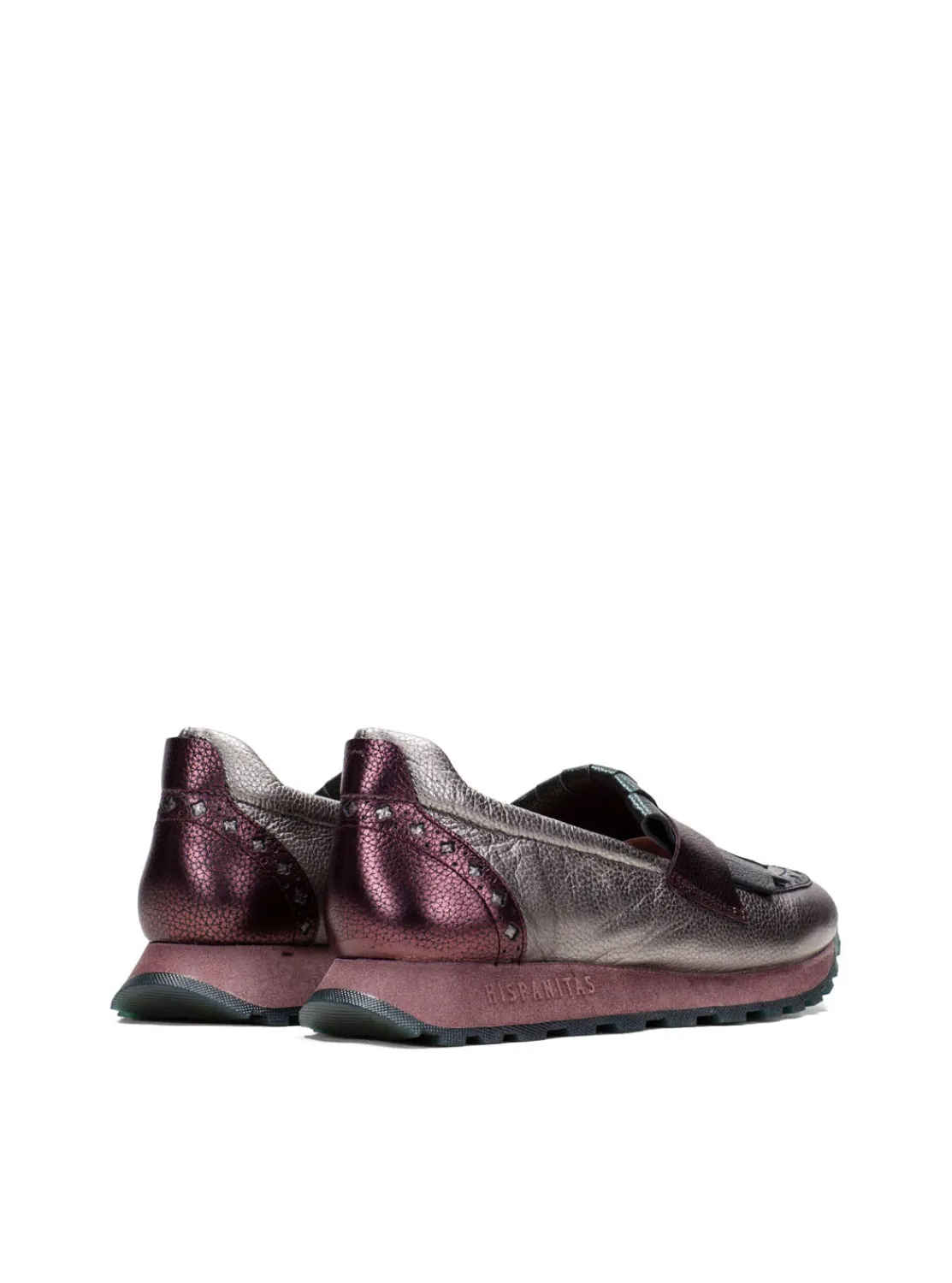 mocasn_sport_flecos_piel__2.webp Mocasín sport flecos piel metalizada plomo | HISPANITAS Sale
