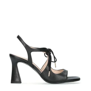 Sandalia cordones piel negro | LODI Online