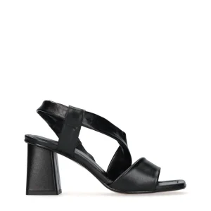 Sandalia cruzada piel negro | JONI Sale