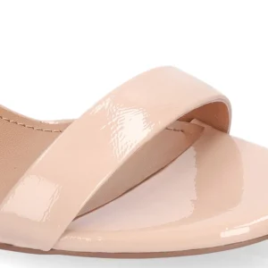 Sandalia minimal piel efecto charol nude | BIBI LOU New