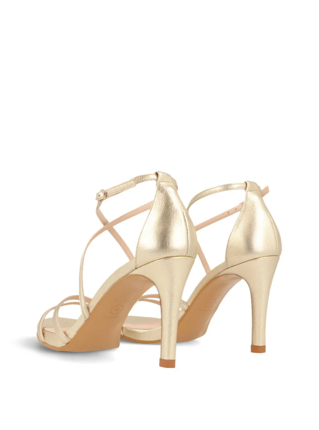 sandalia_tacn_cruzada_pie_3.webp Sandalia tacón cruzada piel metalizada platino | LODI Discount