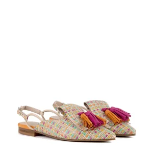 Slipper destalonado rafia multicolor | DANSI New
